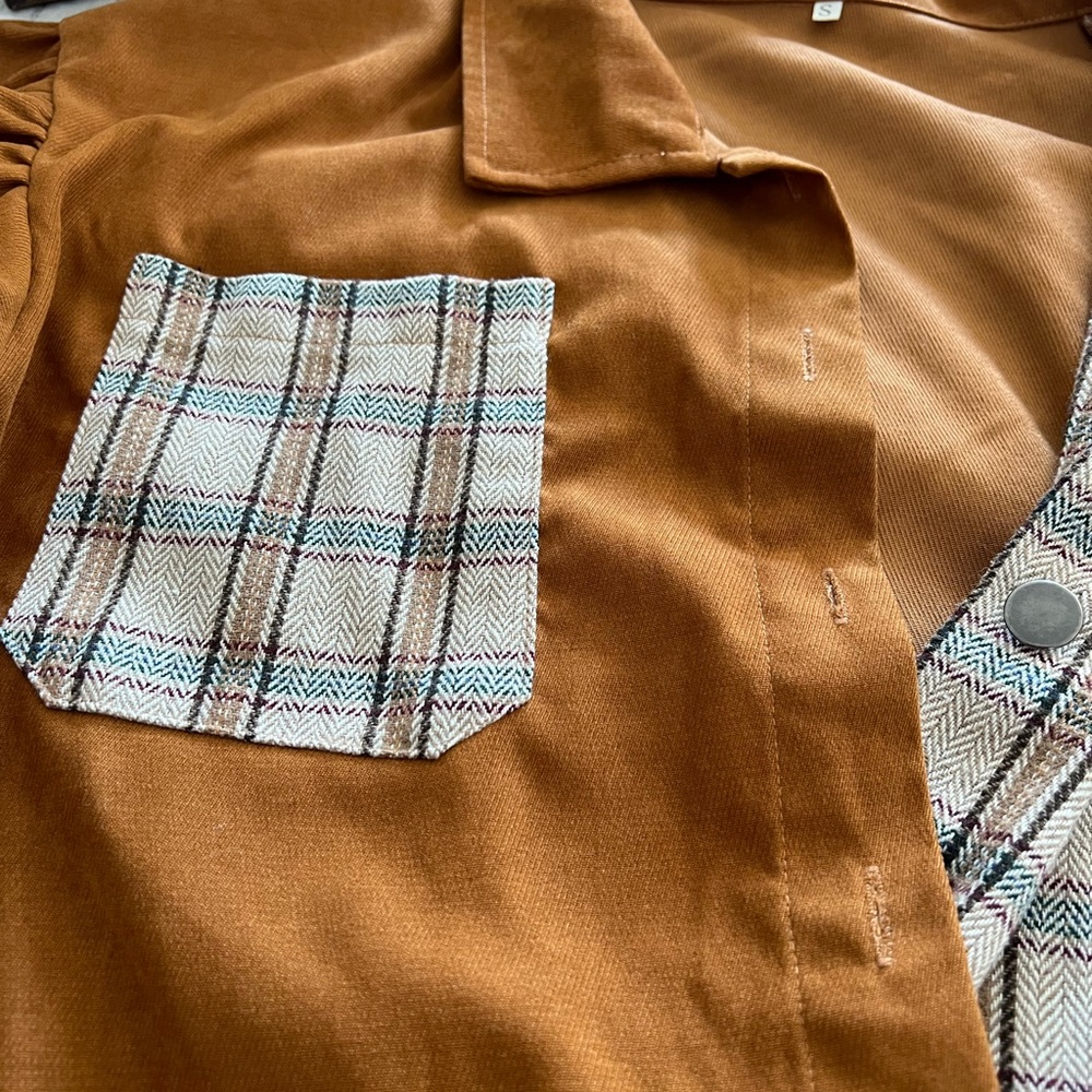 Plaid cropped top